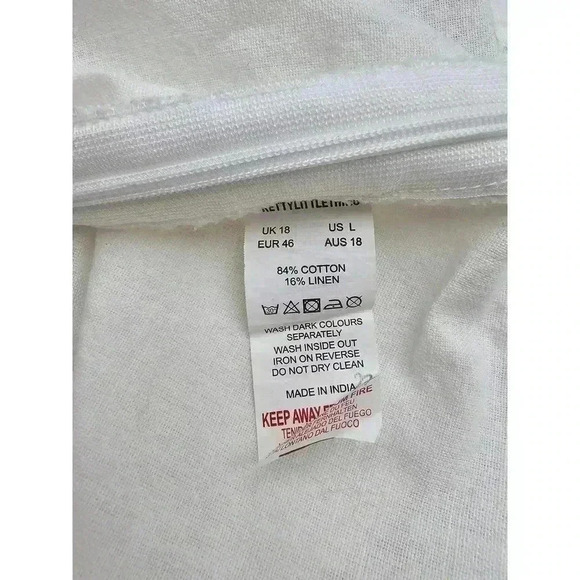 Pretty Little Thing Women's Large White One-shoulder Asymmetrical Crop Top - Picture 4 of 7